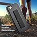 iPhone SE 2022 Case, iPhone 8 Case, iPhone 7 Case, ZVEdeng Vertical Horizontal Stand Hand Strap Kickstand Dual Layer Shockproof Phone Strap Loop Case for Apple iPhone SE 2022/2020/7/8 4.7'' Black/Grey