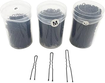 1 Box Bobby Pins Black Waved U Shaped Hair Pins Bun Pins Hair