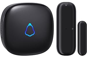 SECRUI Door Chime, Wireless Door Window Open Contact Sensor with 500FT Range, 5 Adjustable Volumes and 58 Tones for Business,