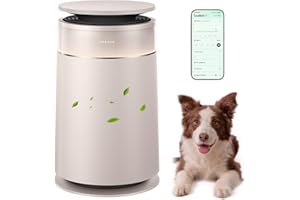 ‌Dreame HEPA Air Purifier with Self-Cleaning Pet Hair, Suck Up Floating Cat Dog Hair Dander for Home Large Room, 4 Filters Sm