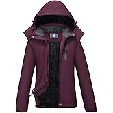 CAMEL CROWN Women's Warm Winter Ski Jackets Waterproof Snow Coat with Hood Mountain Windproof Rain Jacket