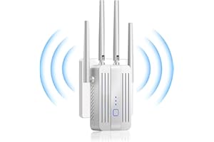 WiFi Extender Signal Booster for Home: 2026 Internet Repeater Long Range Up to 9995 Sq. Ft. Whole Home WiFi Coverage (White)