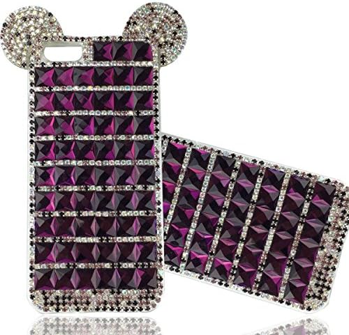 LINNSEK BLING CRYSTAL RHINESTONE MIQI CASE SJ02 APPLE PHONE COVER Handmade diamond lattice FOR IPHONE 6/6s CASE (AS3)