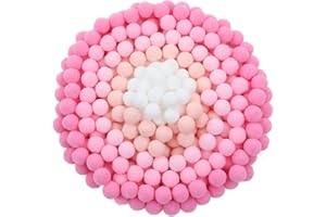 Lawie 500 PCS 2cm 0.8 Inch Christmas Rainbow Colors Large Pom Poms Arts and Crafts Party Craft Pom Pom Balls Ornaments Pompoms for Crafts DIY Puff Balls Pompom Maker Bulk Decorative Accessories