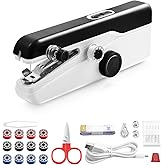 New portable sewing machine handheld,Hand sewing machine with complete thread set, suitable for DIY quick repair and home use(black)