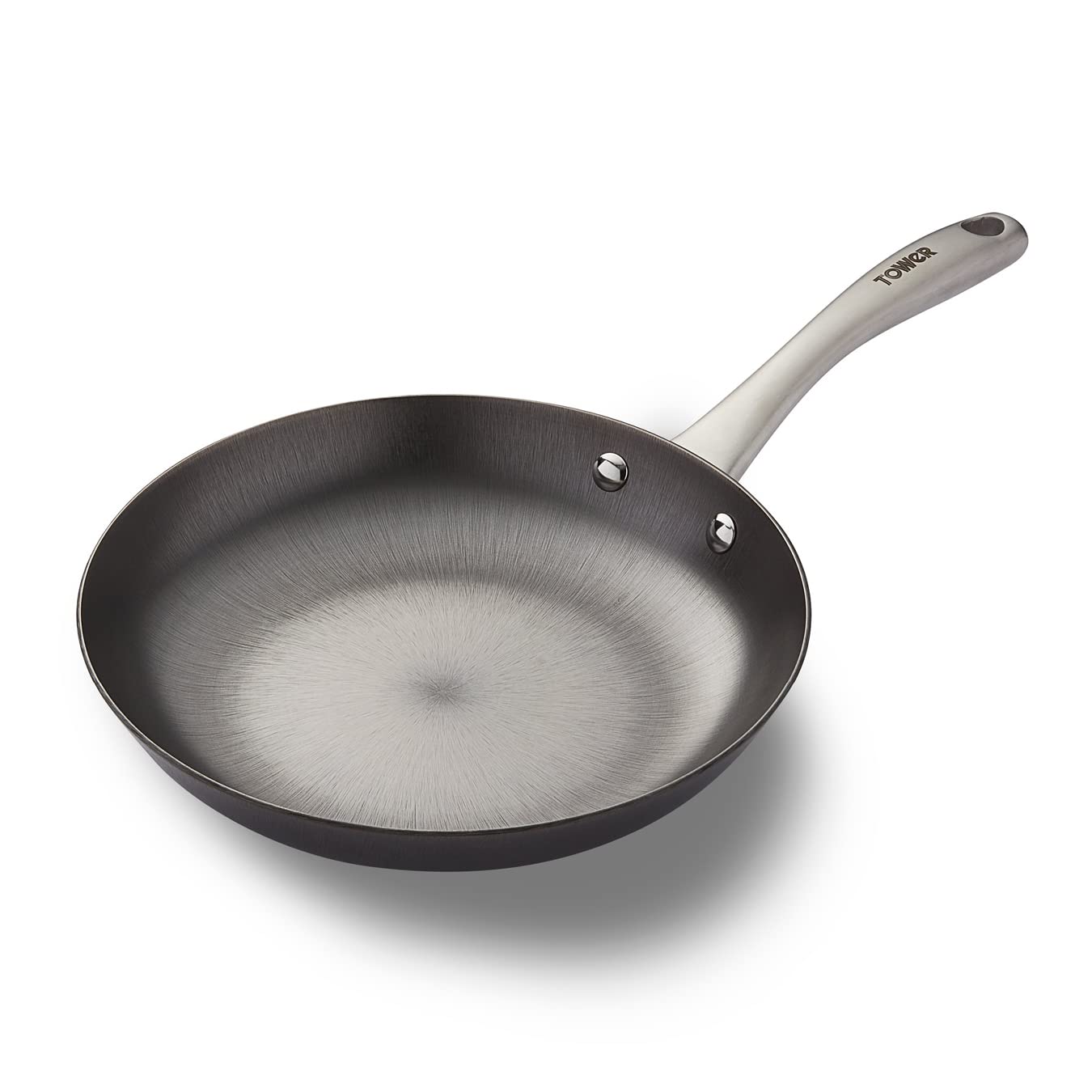 Tower Titan T800225 24cm Cast Iron Frying Pan with Strong Cast Iron Body and Environmentally Safe Interior, Graphite