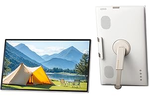 KTC 25 Inch Portable TV - Smart Touch Screen with Google Play, Android 14, Qualcomm 8G RAM+128G Storage, 1080P Smart Handy TV with 8MP Camera and Battery, Touchscreen Monitor for Camping, Bathroom