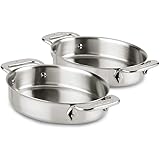 All-Clad 59900 Stainless Steel 7-Inch Oval-Shaped Baker Specialty Cookware Set, 2-Piece, Silver