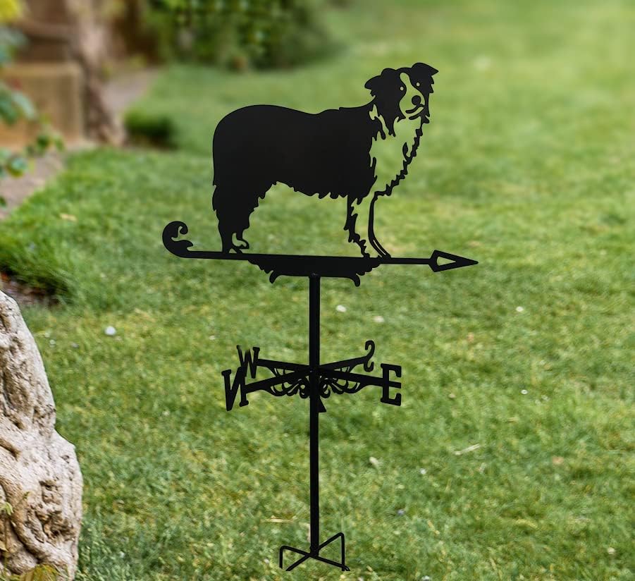 Weathervanes - UNIQ GHUDS Dog Weathervane |Metal Dog Weather Vane |Wind Direction Arrow Weathervane |Weathervane Decor for Home Garden Yard |Metal Weathervane for Roof/Sheds/Fence/Pergola/Cupola/Barns (Black)