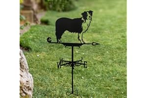 UNIQ GHUDS Dog Weathervane |Metal Dog Weather Vane |Wind Direction Arrow Weathervane |Weathervane Decor for Home Garden Yard |Metal Weathervane for Roof/Sheds/Fence/Pergola/Cupola/Barns (Black)