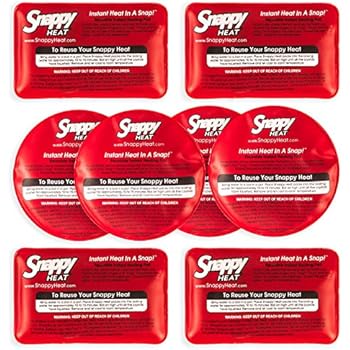 8 Snappy Heat® Reusable Gel Heat Packs-Instantly Hot Pocket-Size Heaters Provide Soothing Therapy for Cramps, Arthritis, and Pain in Joints, Back, Neck, and Muscles