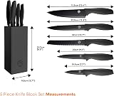 MasterChef 5 Piece Knife Set with Block, Stainless Steel Blades view 8