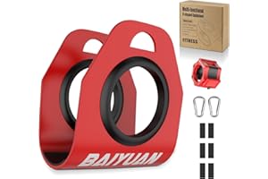 BAIYUAN Home Gym Clips, Convert Dumbbells to Barbell, Turn Bars into Landmines, T-Bar Row with Any Grip, Hook Dumbbells on Dip Belts, Versatile Weightlifting Accessory for Olympic