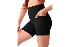 SKIDREAM Girls Athletic Biker Shorts 4'' with Pockets, High Waisted Summer Outfit Shorts for Kids Clothes