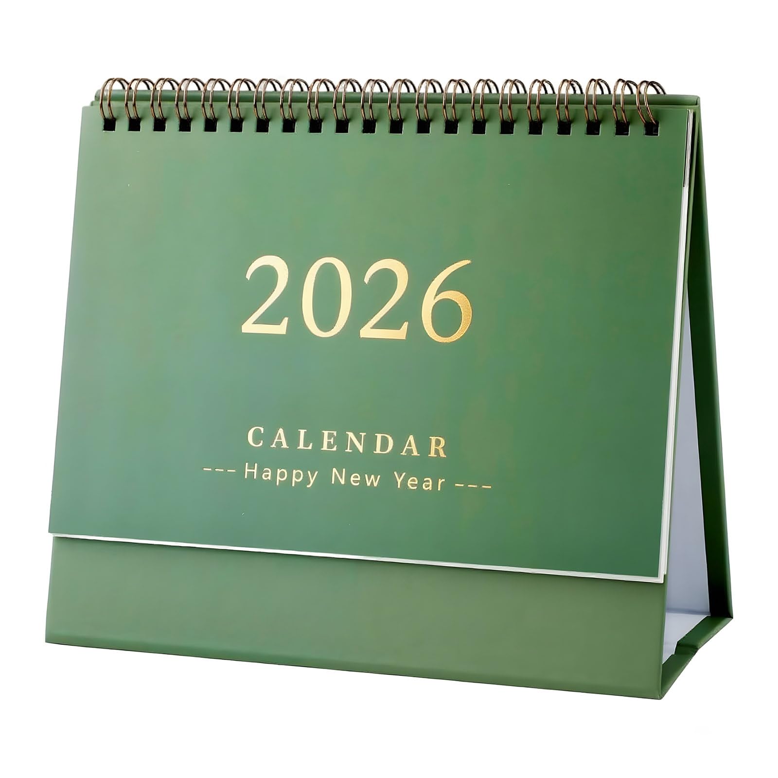 AOKWAWALIY 2026 Desk Calendar Standing Flip Desktop Calendar Stand up Desk Calendar 7.4x6.4 Inch with Twin-Wire Binding