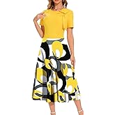 DinyIn Womens Prom Dresses Summer Sexy Crew Neck Cocktail Maternity Clothes Formal Wrap Wedding Guest Midi Dress
