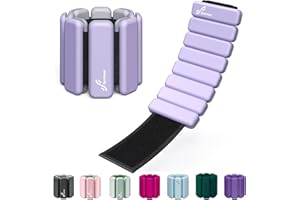 Sportneer Wrist & Ankle Weights for Women Men - 1 Pair (1 lb/2 lb Each) | Adjustable Weighted Bracelet Silicone Bangles for Yoga, Dance, Pilates, Cardio, Aerobics, Gym, Pool Exercises and Jogging