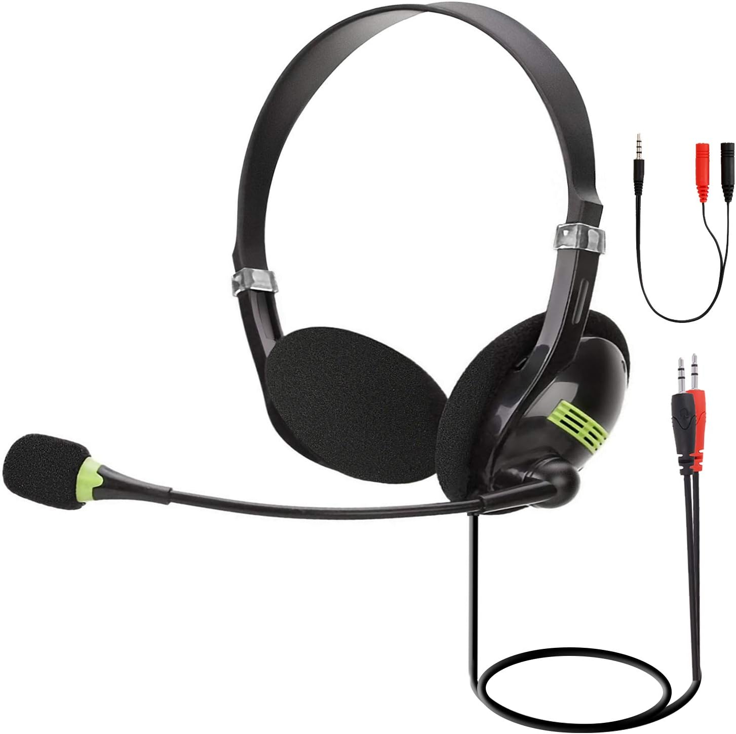 3.5mm Stereo Headset, Headphone with Microphone, for Laptop