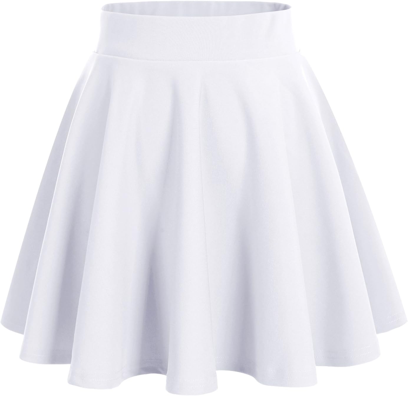 Women's Basic High Waist Casual Mini Skirt Versatile Stretchy Flared Skater Skirt