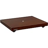 Fluance IB40 Turntable Isolation Base Anti-Vibration Wood Platform for Enhanced Sound Clarity and Superior Damping with Height Adjustable Feet, Bubble Level, Universal Compatibility- Natural Walnut