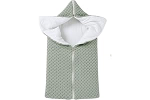 LLmoway Baby Receiving Blanket Boys Girls Soft Knit Swaddle Warm Newborn Wrap Sleeping Bag for Infant 0-12 Months Green