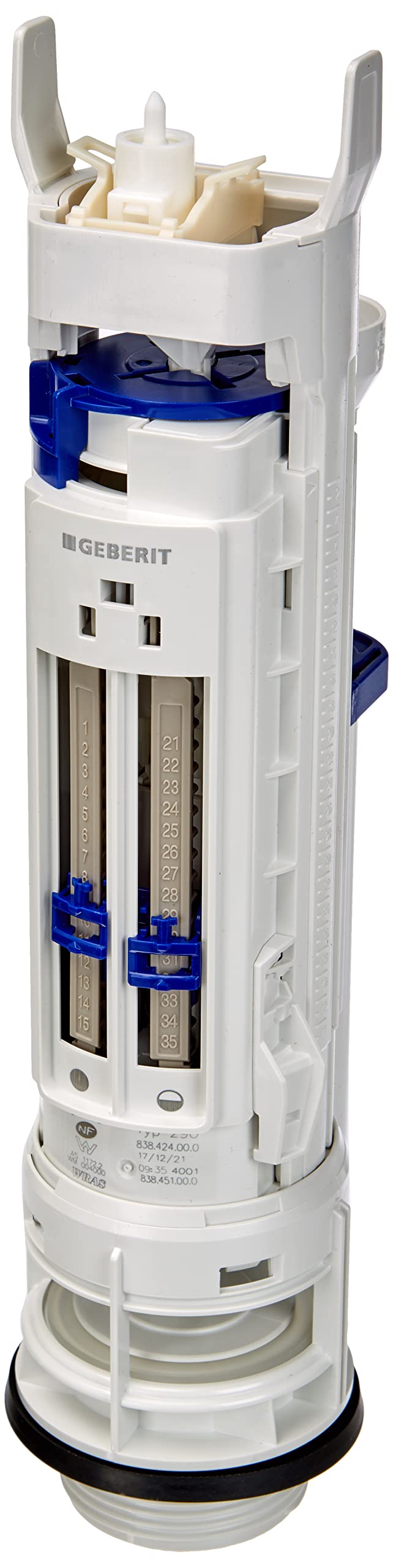 Geberit 282350212 Flush Valve Type 290 2 Flush for Ceramic Cisterns White 1