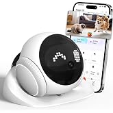 Honey Tour 1080P Moving Pet Robot Camera, Smart Home Security Robot with Auto Tracking, Night Vision, 2-Way Audio, Auto-Recharge, Motion Alerts, App Control for Pet, Baby &amp; Elderly Care, White