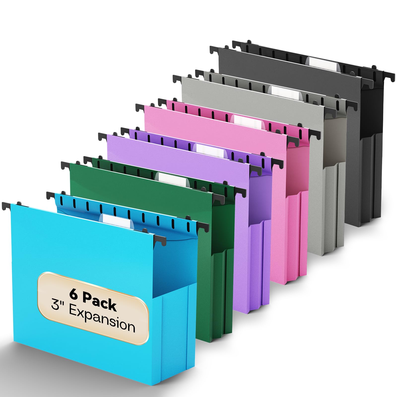 NORDUN Plastic Expandable Hanging File Folder Letter Size,Heavy Duty 3 ...