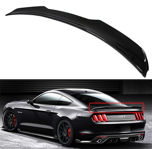 KUAFU Gloss Black GT Style Rear Trunk Spoiler For Ford Mustang S550 2015-2022