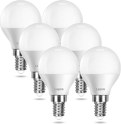 Lepro E14 LED Light Bulb 4.2W 470lm 2700K Warm White Pack of 6