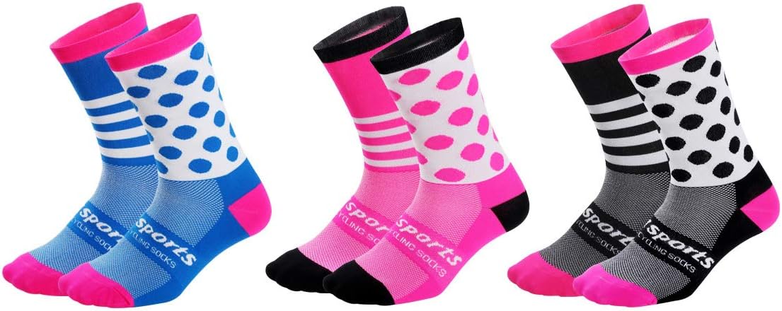 Mens Calf Socks, Mens Sports Socks Non Slip Cushion Crew Sports Grip Comprssion Socks for Football, Basketball, Soccer, Cycling, Walking, Running