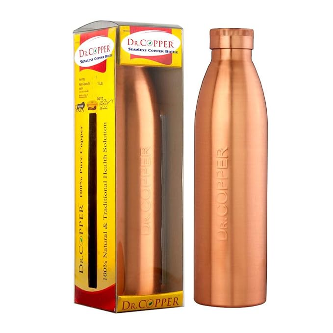 Buy Dr. Copper World's First Seam Less Copper Water Bottle, Copper