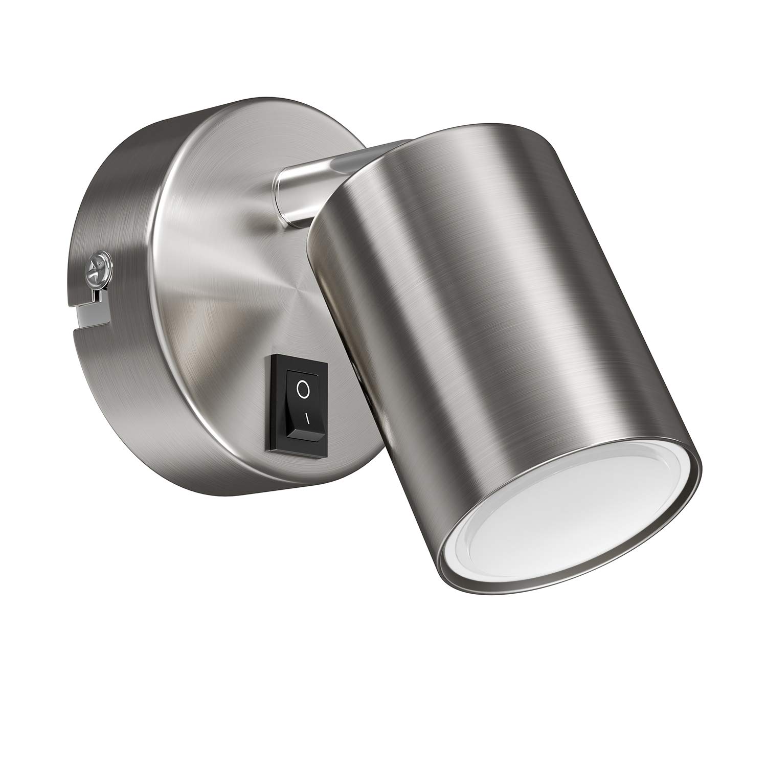 ledscom.de Wall spot WAIKA, Single Light, with Switch, GU10, Chrome matt, incl. GU10 LED lamp (Warm White, 6,826W, 630lm, 100°)