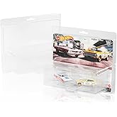 10 Pack Clear Protectors Compatible with Hot Wheels Premium 2-Pack – 0.75mm Ultra Thick PET Clamshell Display Cases & Storage