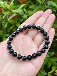 Black Obsidian Crystal Bead Bracelet 8mm, Wholesale