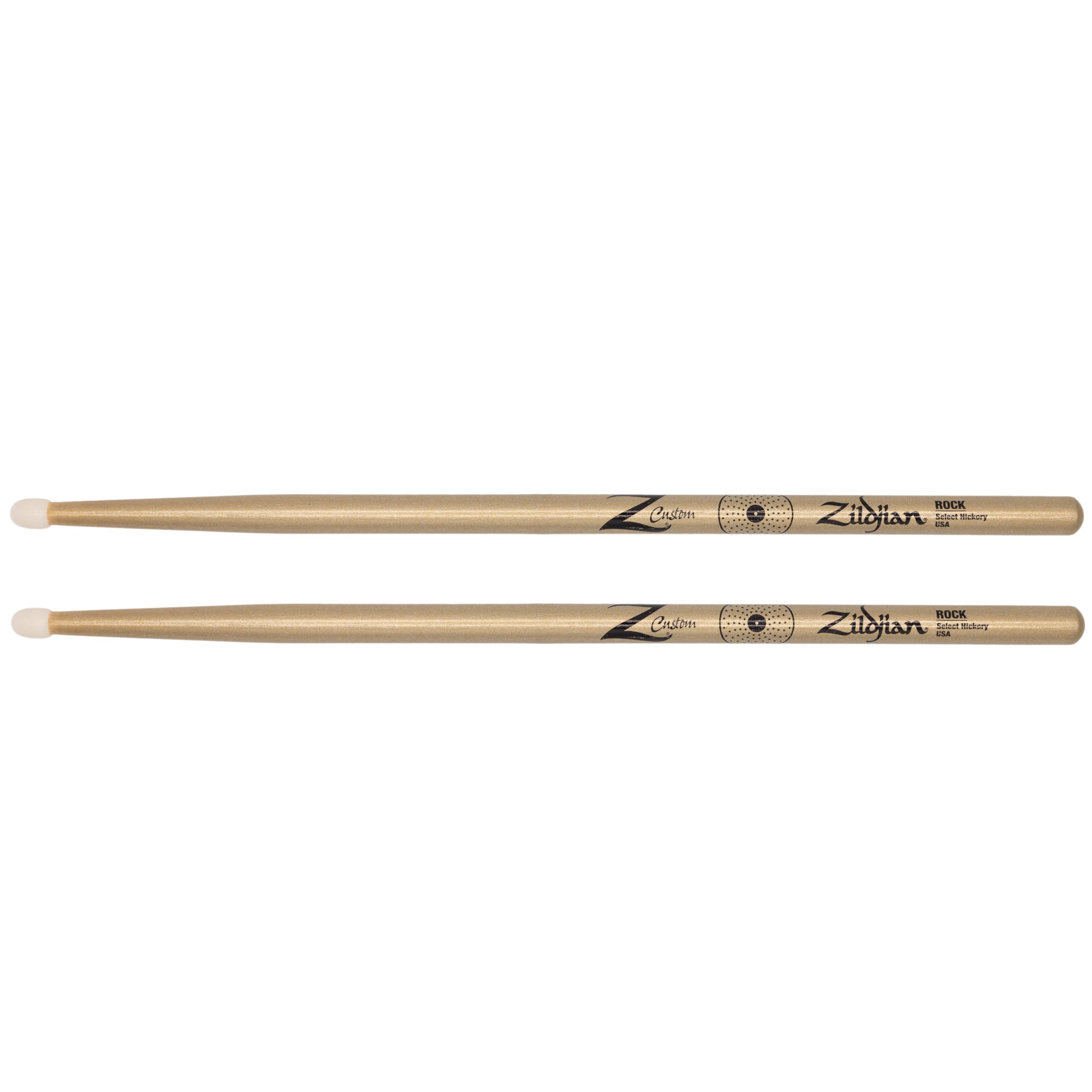 Z Custom Limited Edition - Rock Gold Chroma Nylon Tip Drumsticks (ZRKCGN-ZC)