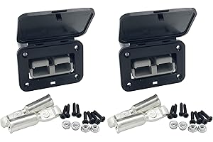 JooFn 175A Plug Mounting Panel with Cover for Anderson SB175 Connectors Flush Mount Recessed Plate (Gray-2pcs)