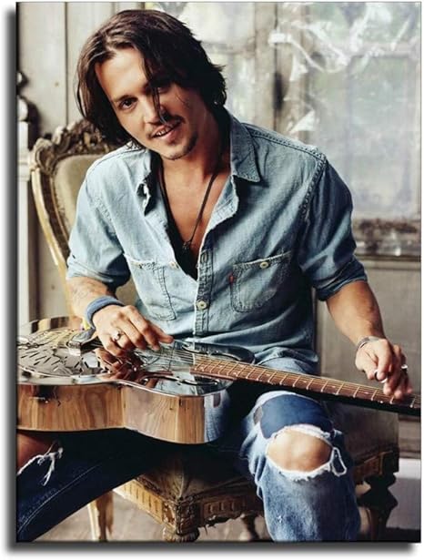 Amazon.com: Johnny Depp Poster Picture Art Print Canvas Wall Decoration