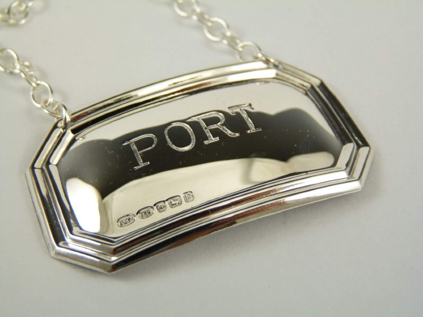 New Sterling Silver Decanter/Wine Label - Port - Boxed