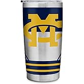 Rico Industries NCAA Mississippi College Choctaws Standard 20oz Stainless Steel Tumbler with Lid - Great For Coffee, Tea, Water or Cocktails