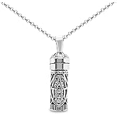 Alef Bet by Paula Mezuzah Necklace Sterling Silver Men and Women