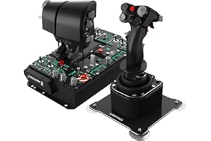 WINWING Orion2 HOTAS MAX: Advanced Simulation, Rich Controls, Precision Alloy Molding, 16-bit Sensor, StrikeAce E Throttle Grip with Dual Dynamic Motor, 38 Switches, Compatible with Major PC Games