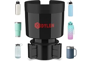 DYLEN Cup Holder Expander for Car, Car Cup Holder Extender Adapter with Expandable Base, Fits Yeti, Hydroflask 26/32/40 oz, L