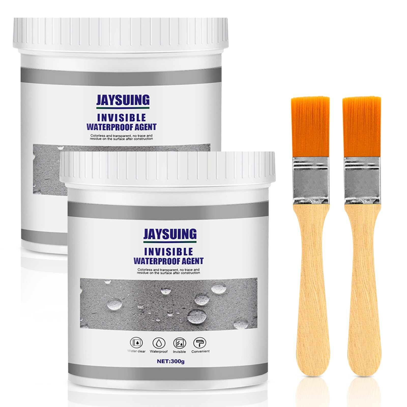 Obidodi 2Pcs Transparent Waterproof Coating, 600g Anti-Leakage Roof & Patio Sealer