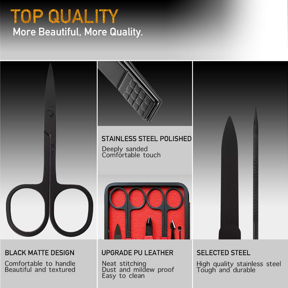 Sugolor Manicure Set, Nail Clippers Pedicure Kit, 18Pcs Stainless Steel Professional Grooming Set for Men and Women (Keep Clean & Healthy) : Beauty