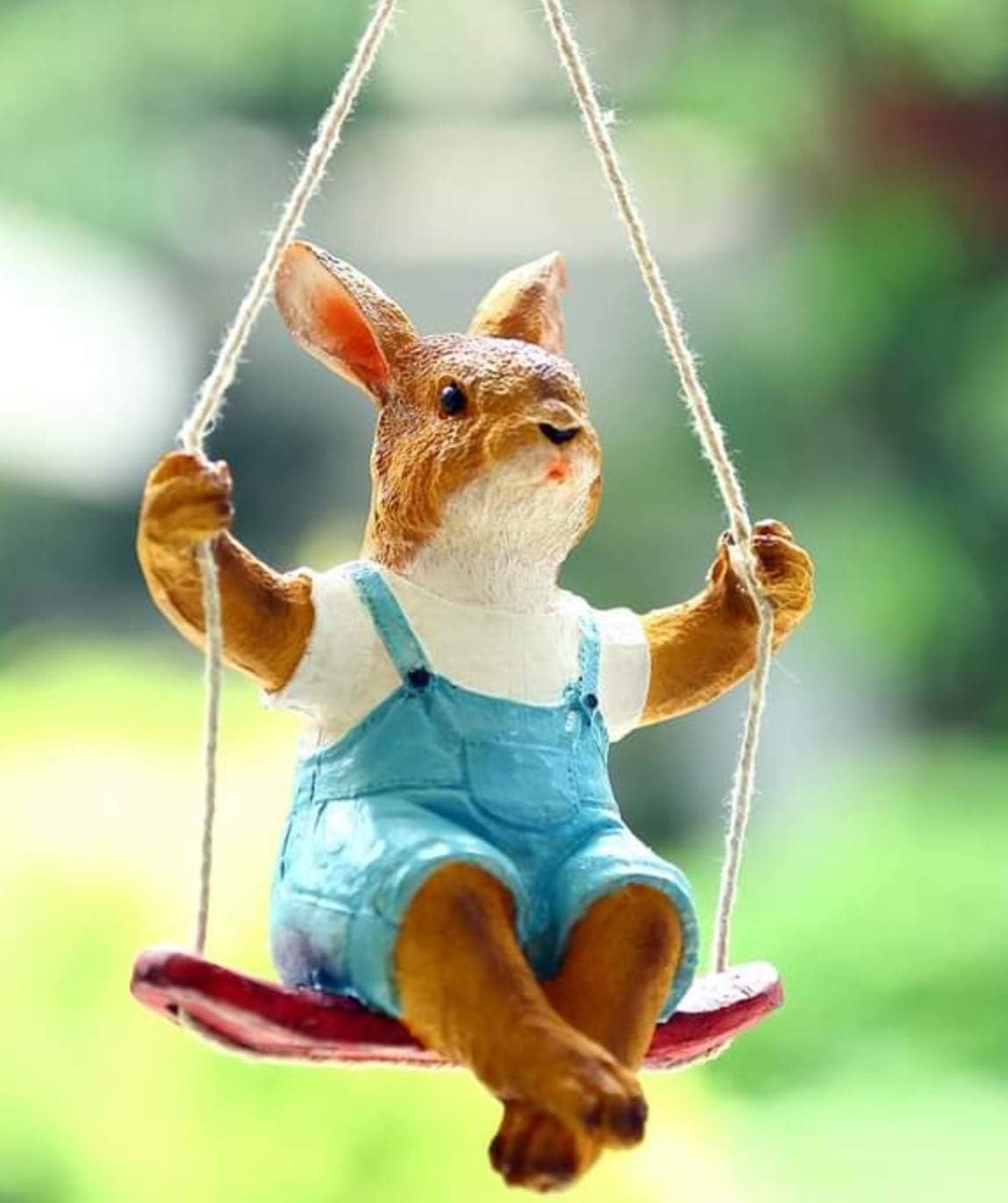 Buy Thedecorshed Rabbit on Swing Hanging Planter for Garden Tree