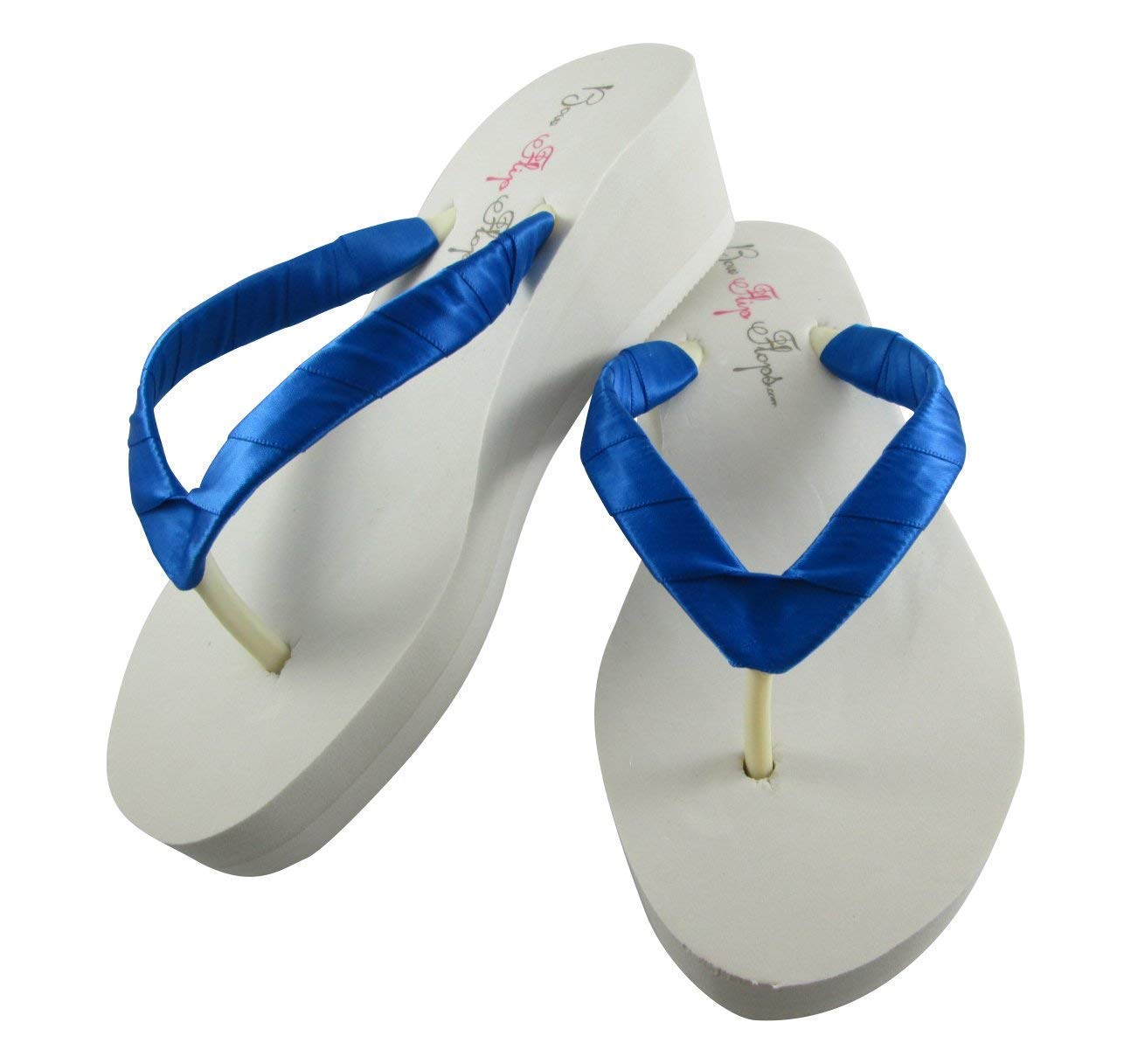 blue wedding flip flops