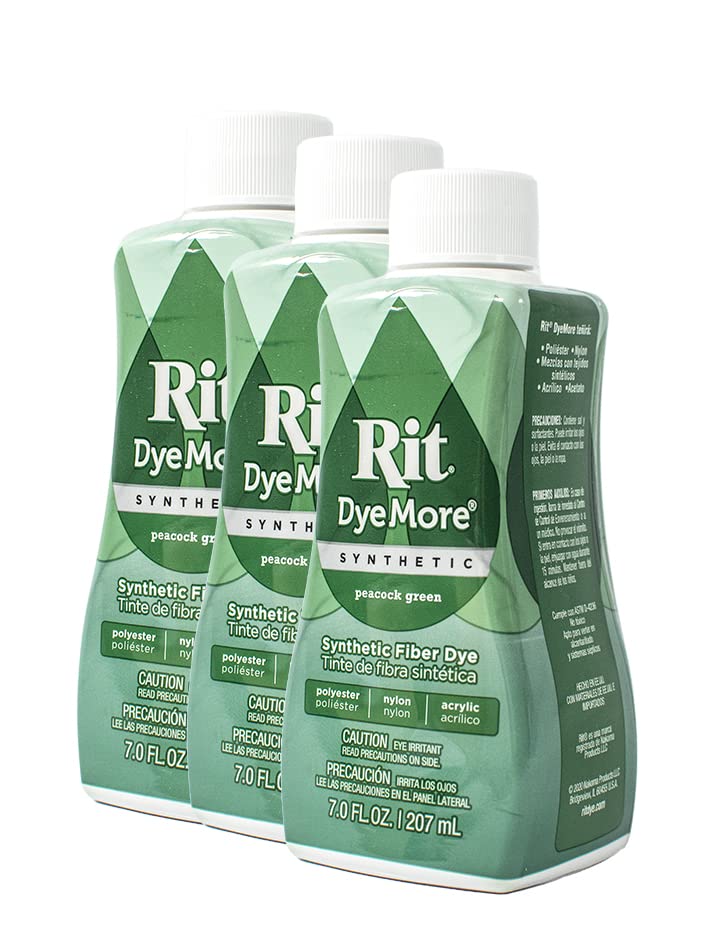Rit Dye Liquid Synthetic 236ml Peacock Green Pack of Three