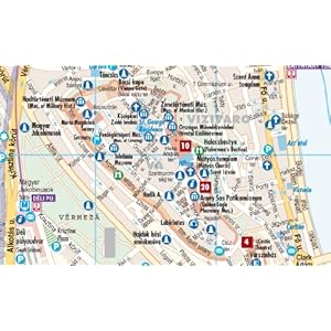 Laminated Budapest City Streets Map by Borch (English Edition)