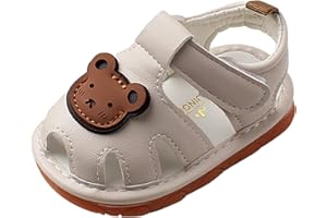 IKEVAN Baby Girls Boys Cartoon Bear Sandals Infant Beach Shoes Outdoor Casual Slipper Rubber Sole Toddler First Walking